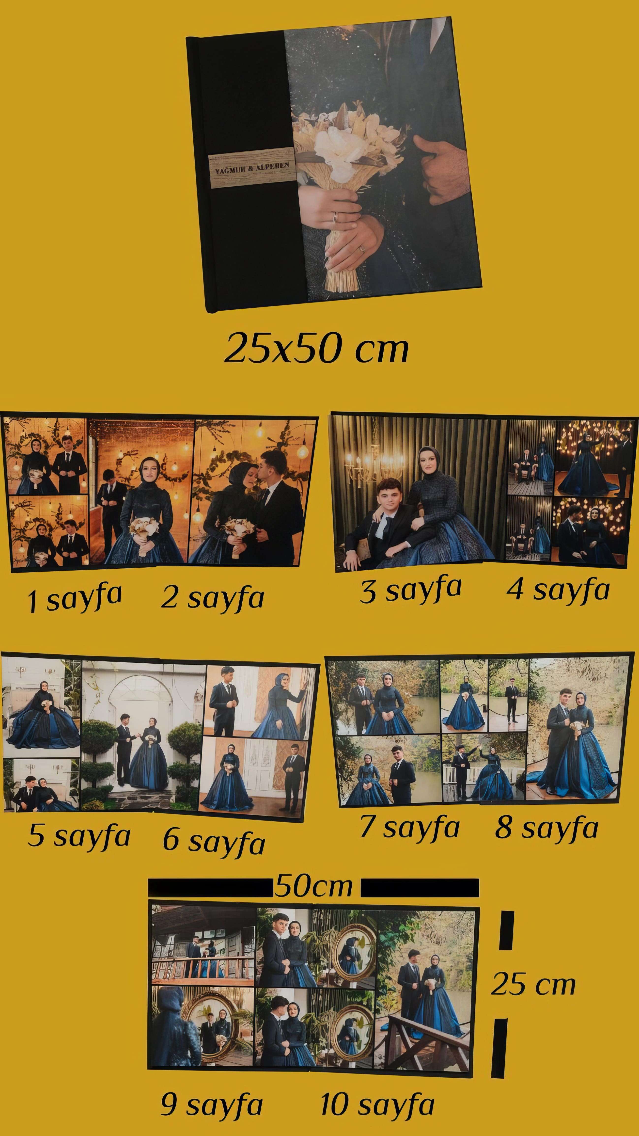 Tek Albüm 25x50 Nişan Düğün