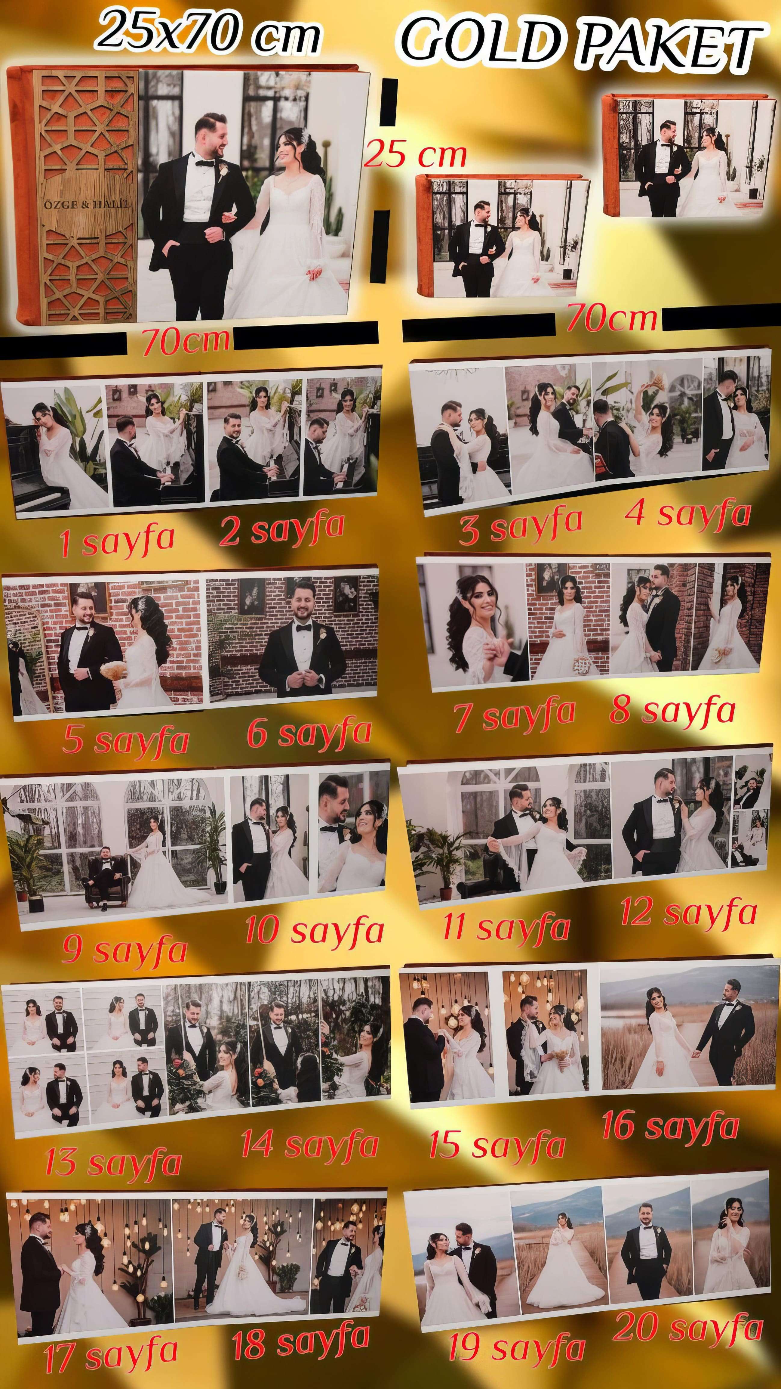 25x70cm -2 Aile albüm Kanvas Tablo Video Klip