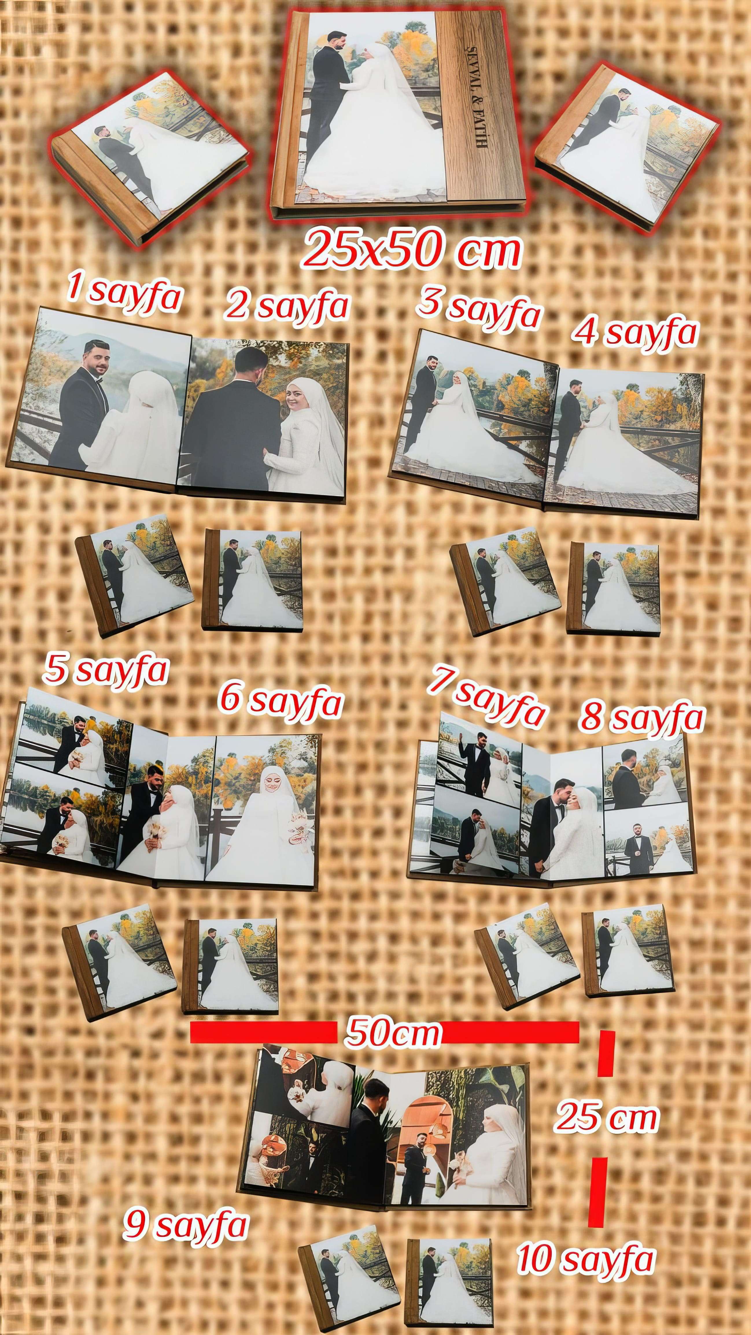 25x50 Albüm -2 Aile Albüm -Kanvas Tablo 50x70